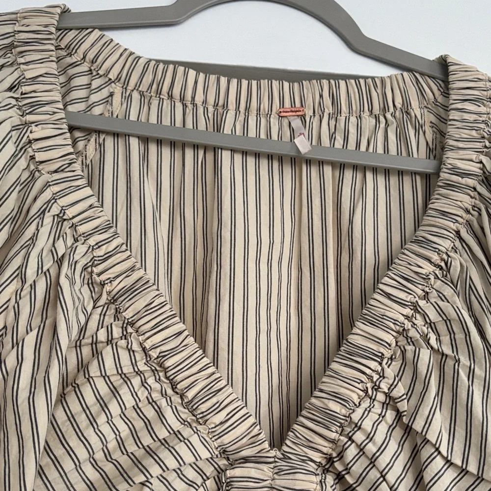 Free People Beige Striped Crop Top - Picture 3 of 10